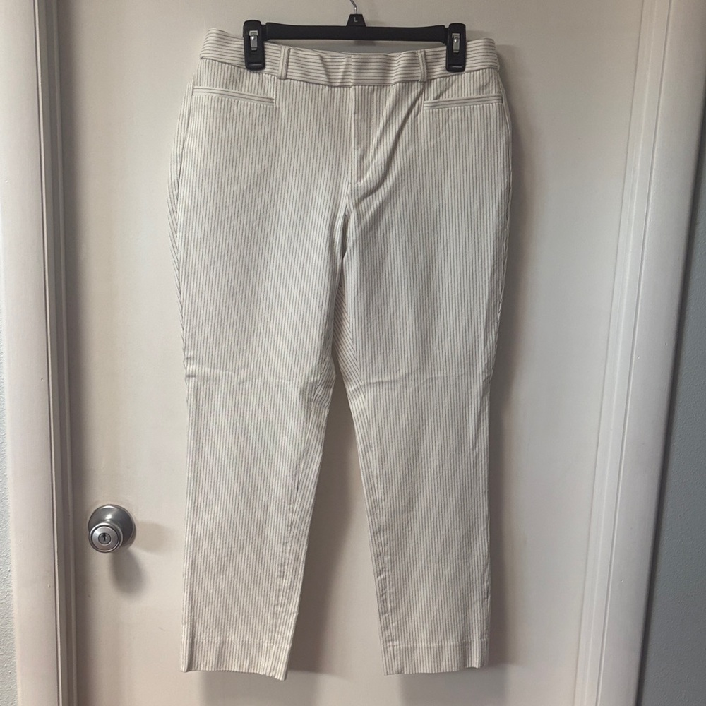 Banana Republic Women’s Striped Cream Chinos